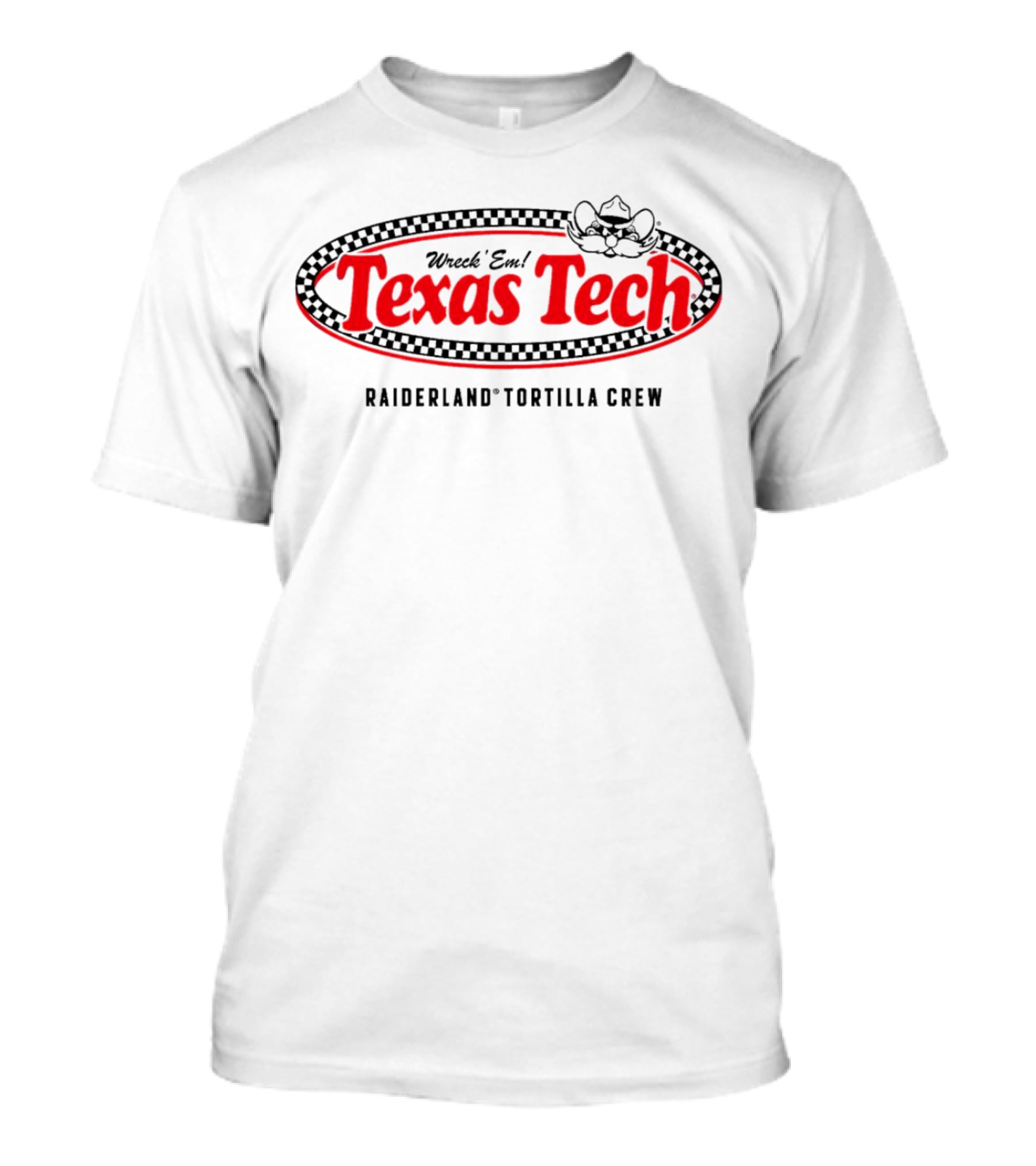 Wreck 'Em Texas Tech Raiderland Tortilla Crew Oval Badge T-Shirt