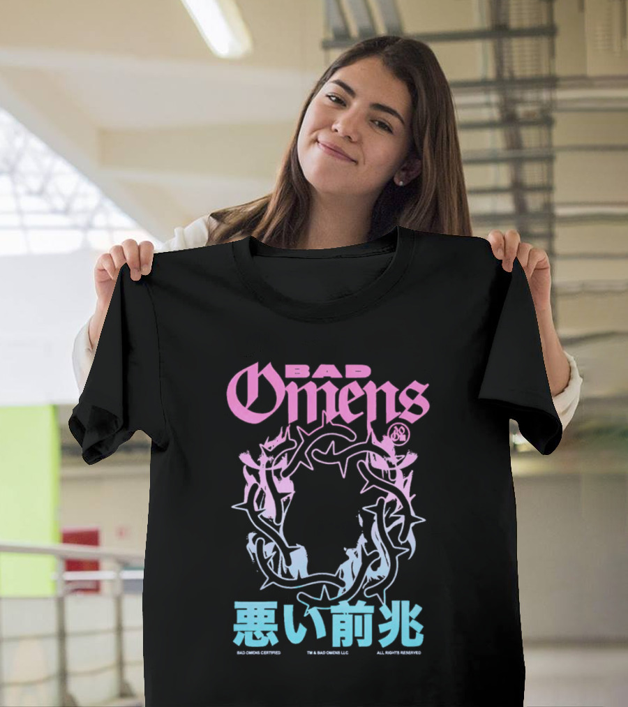 Bad Omens Thorn Crown 悪い前兆 T-Shirt