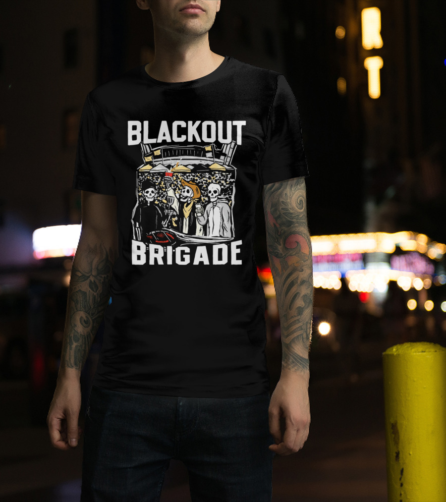 Blackout Brigade Colorado Buffaloes Football Stadium Skeletons Party T-Shirt