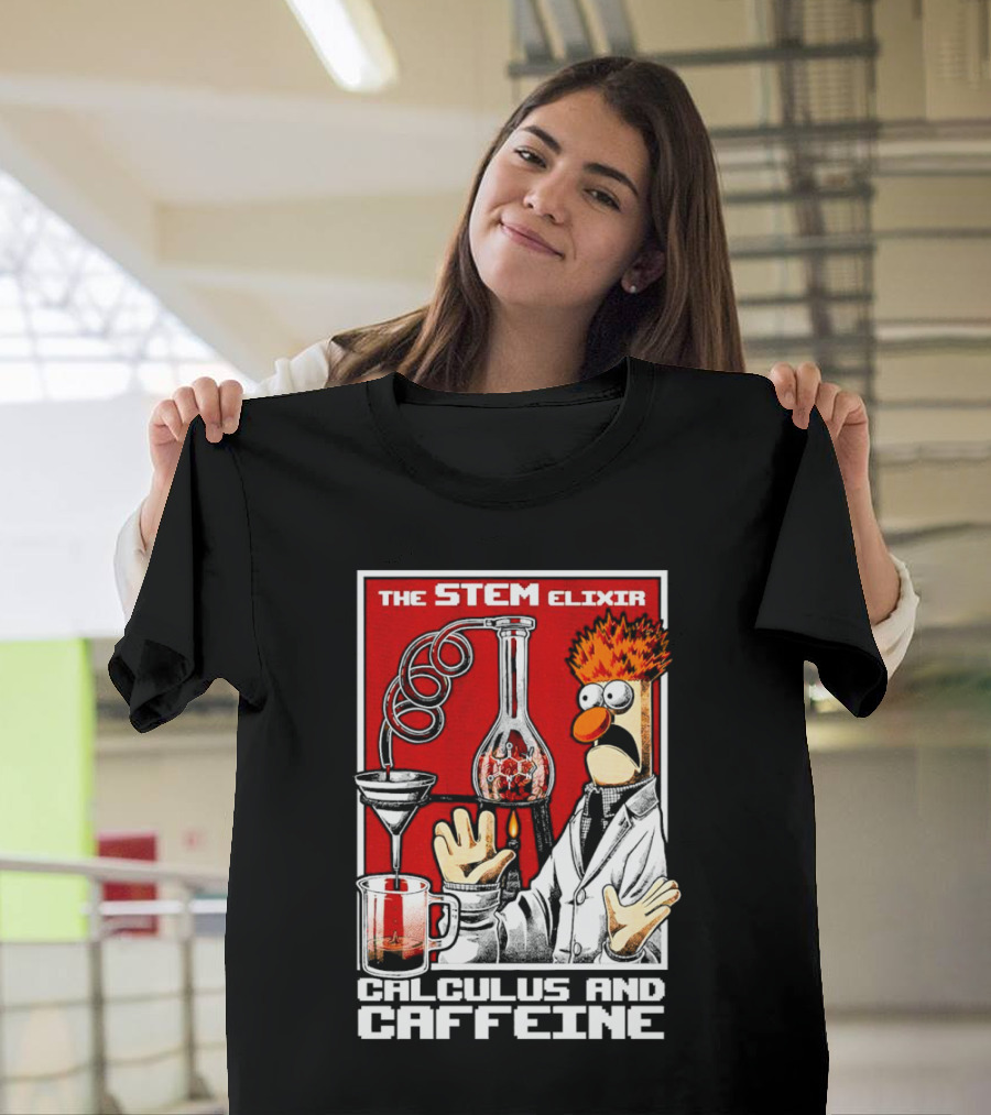 The STEM Elixir Calculus and Caffeine Beaker Character T-Shirt