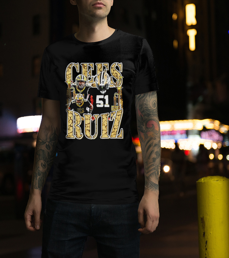 Cees Ruiz 51 New Orleans Saints Football Iconic T-Shirt