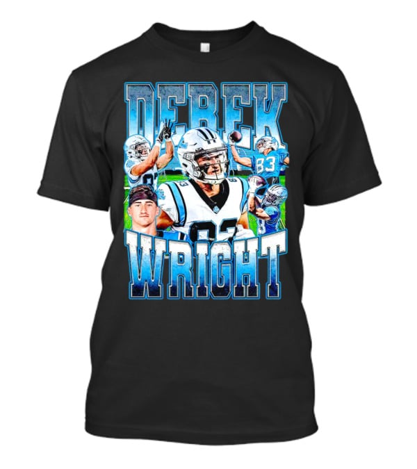 Derek Wright 83 Carolina Panthers Vintage Football T-Shirt