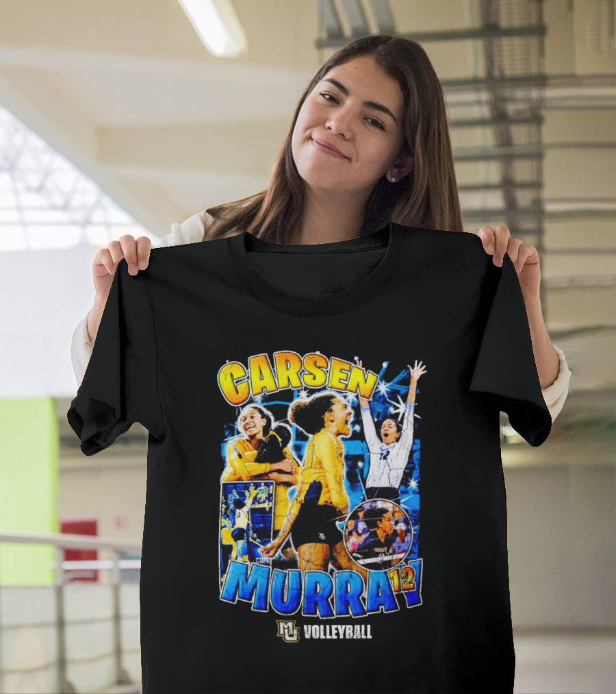 Carsen Murray 12 Marquette University Volleyball Mural T-Shirt