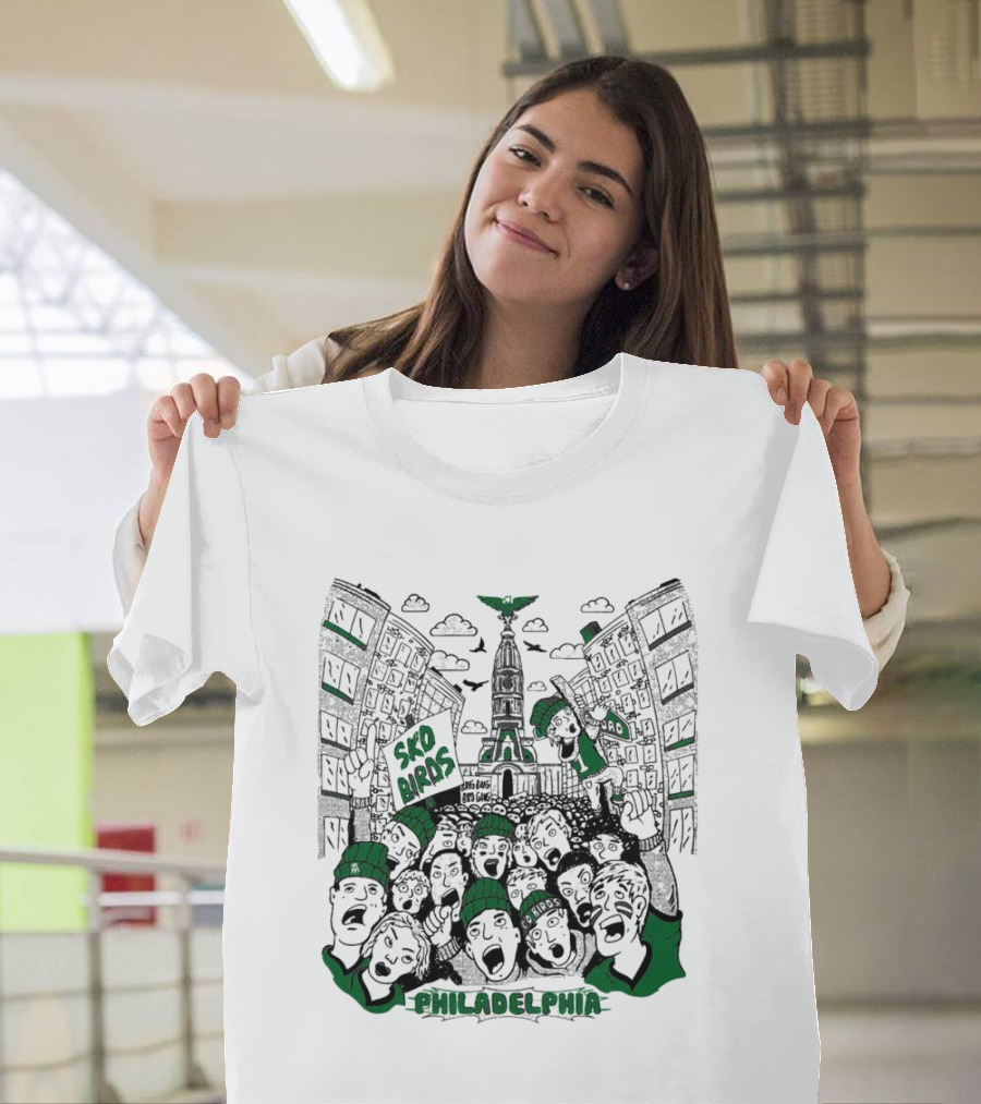 SKO Birds Philadelphia Eagles Fan City Crowd T-Shirt
