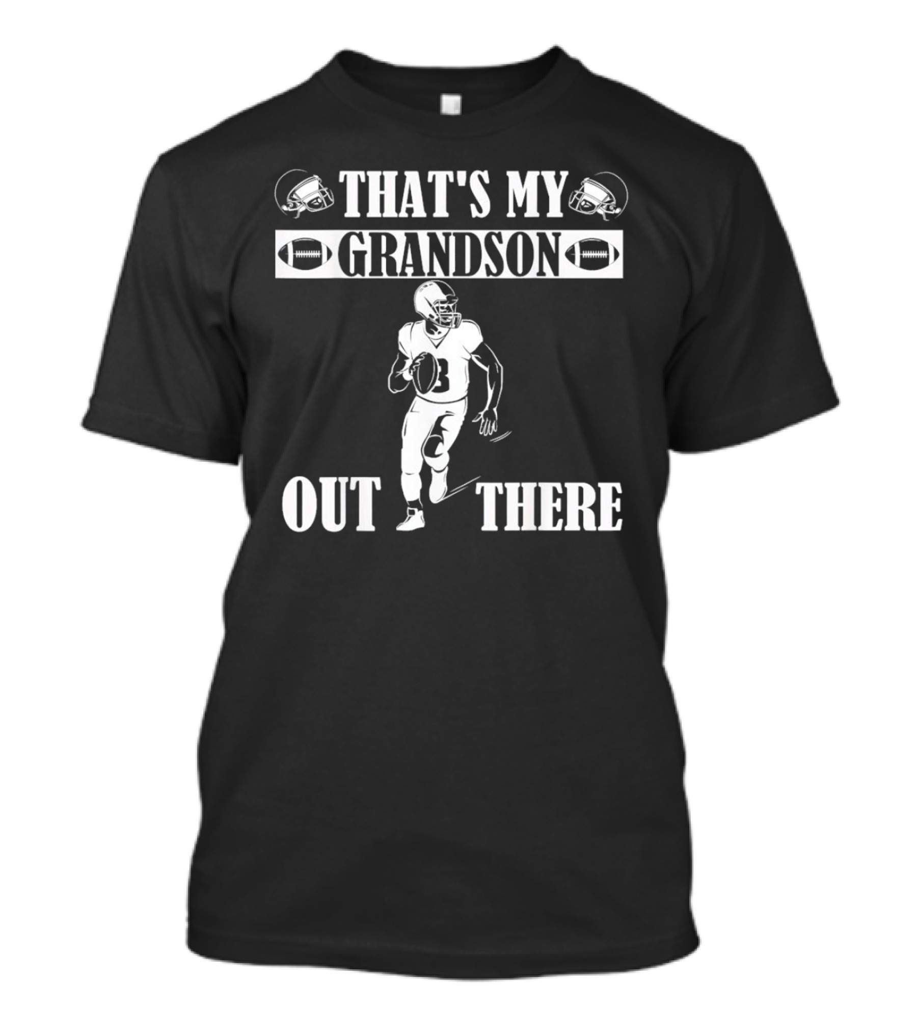 That's My Grandson Out There Football Player Helmet Ball T-Shirt