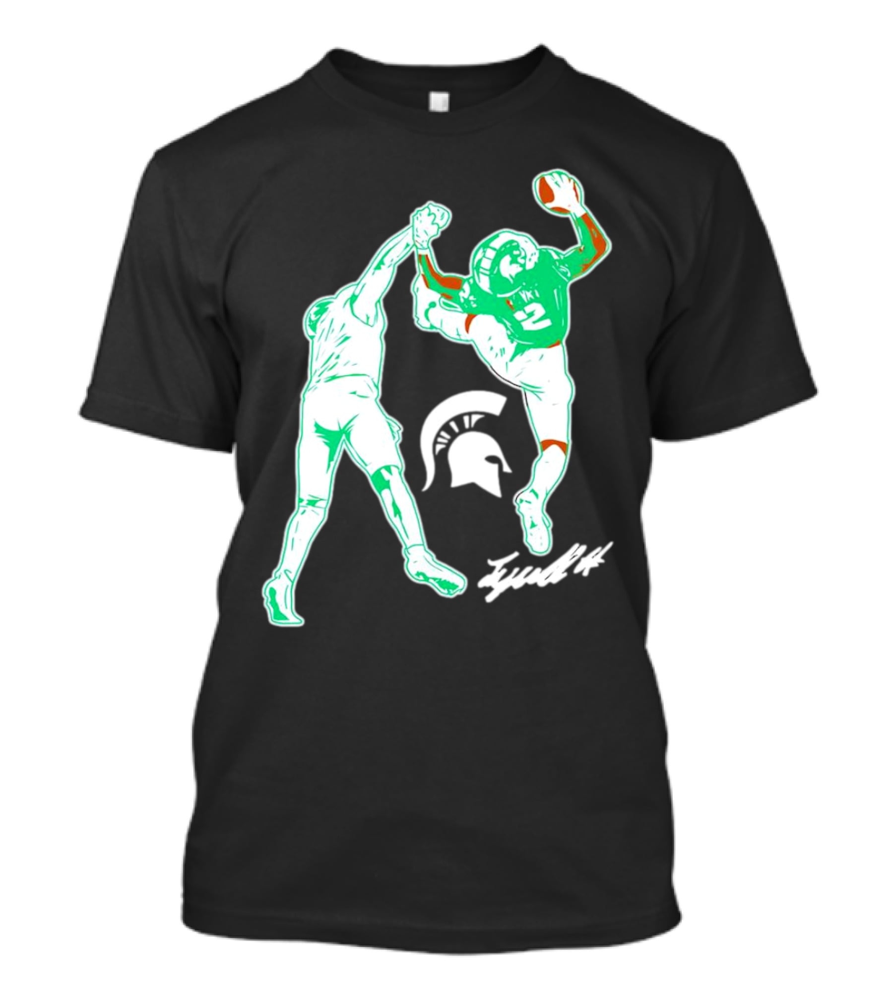 Tyrell Henry Signature Michigan State Spartans Football Catch T-Shirt