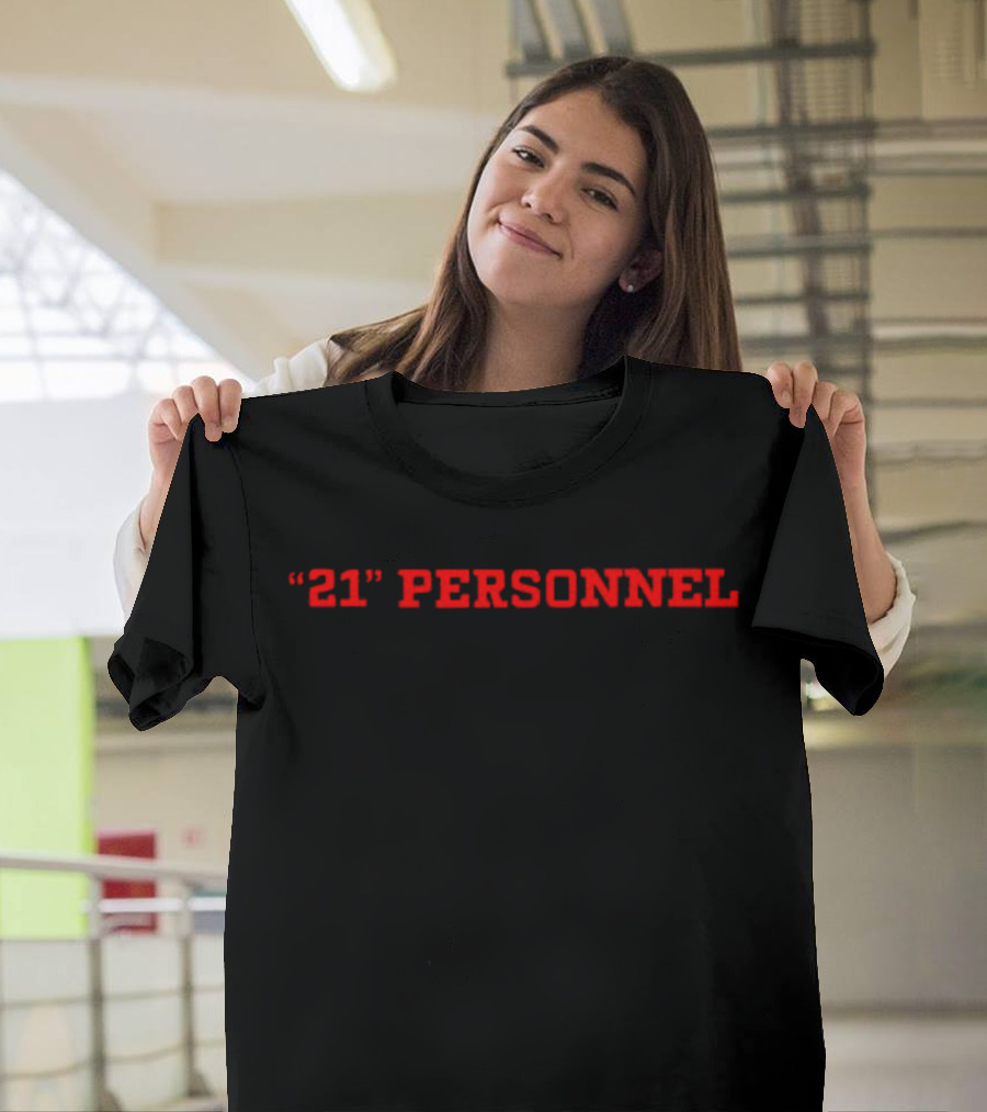 21 Personnel Football Formation Strategy Concept T-Shirt