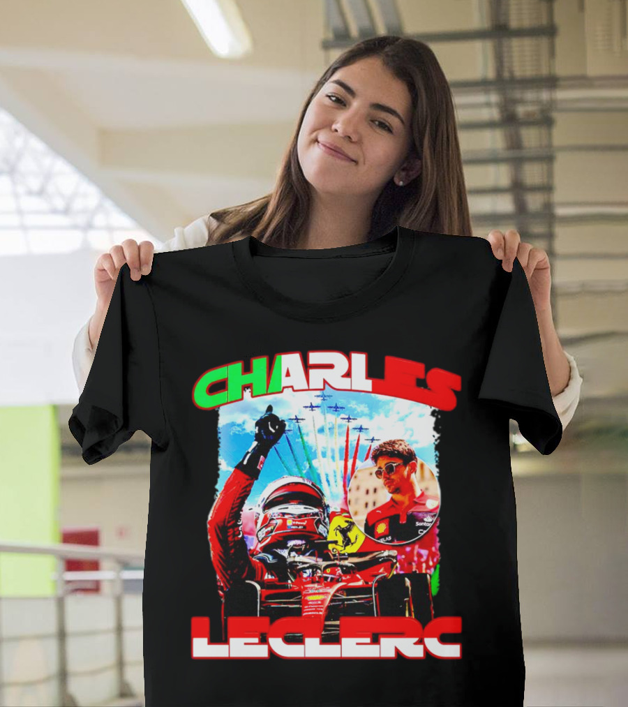Charles Leclerc Ferrari Formula 1 Racing Champion T-Shirt