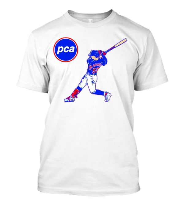 PCA Pete Crow-Armstrong Chicago Cubs Baseball Player Swinging Bat T-Shirt