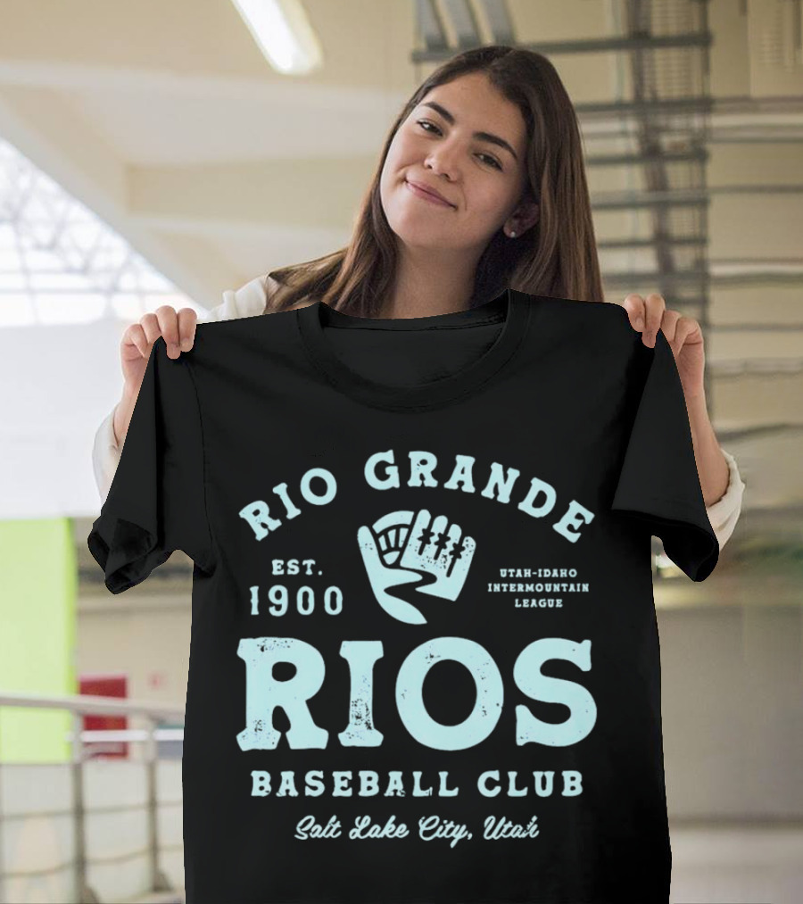 Rio Grande Rios Baseball Club Est. 1900 Utah-Idaho Intermountain League Salt Lake City Utah T-Shirt