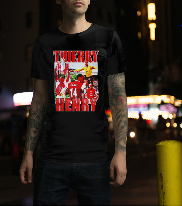 Thierry Henry Arsenal 14 Legend Iconic Moments T-Shirt