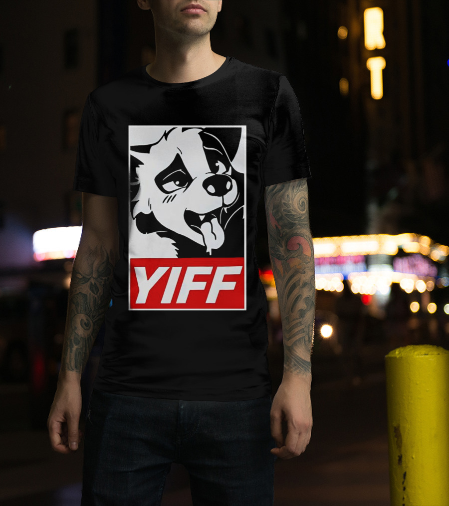 Yiff Furry Face Tongue Out T-Shirt