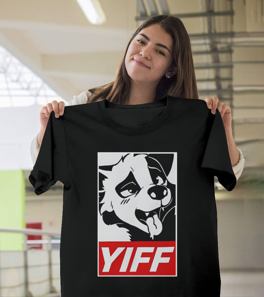 Yiff Furry Face Tongue Out T-Shirt