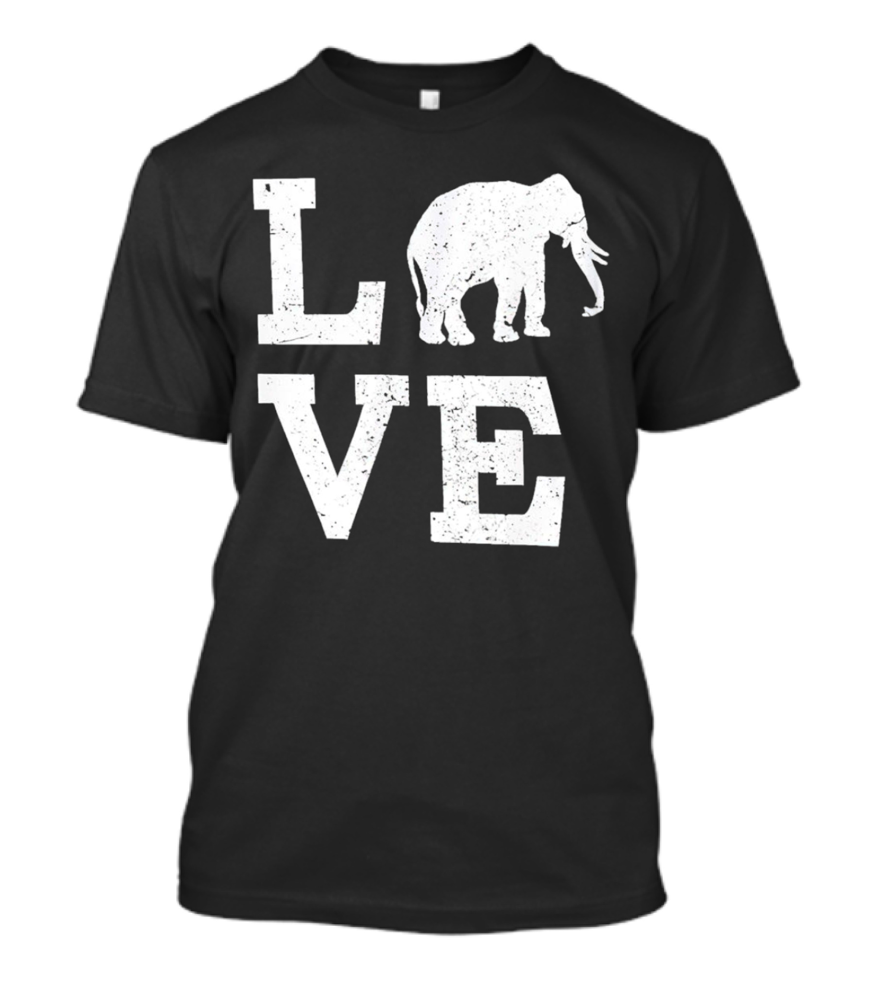 Love Elephant Vintage Style Animal T-Shirt