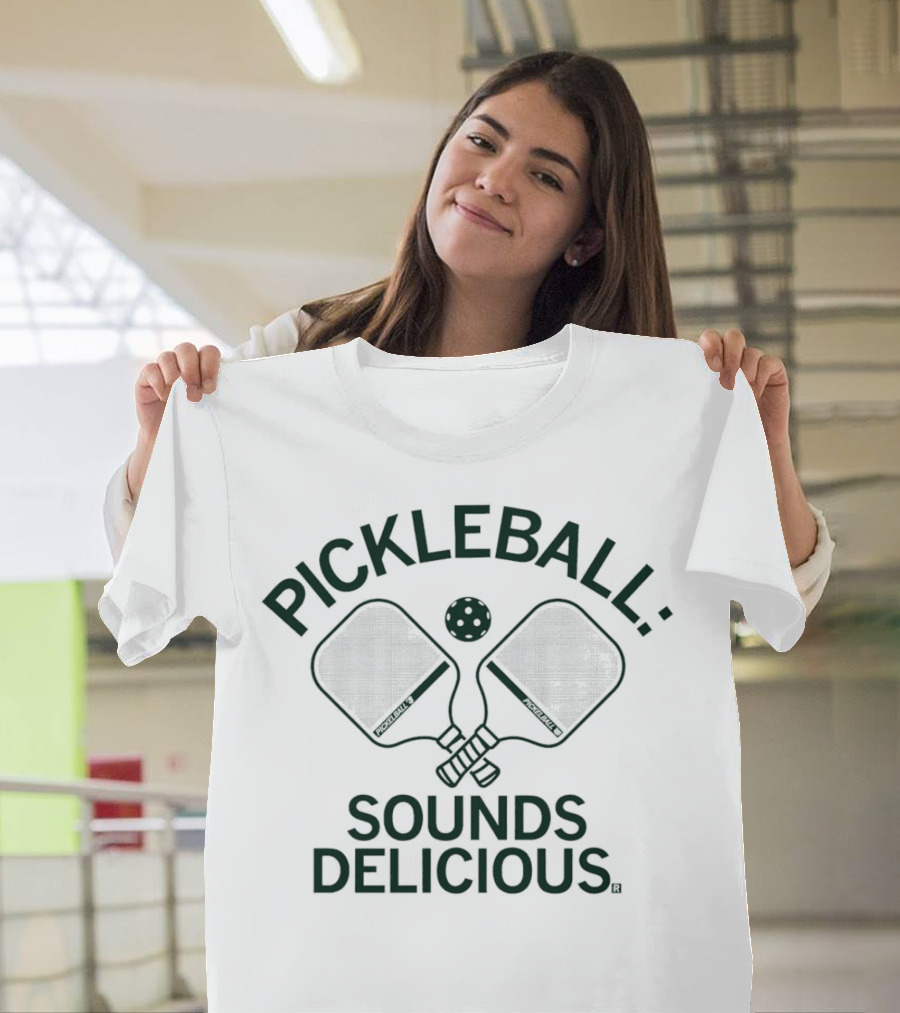 PICKLEBALL SOUNDS DELICIOUS PADDLES AND BALL T-Shirt