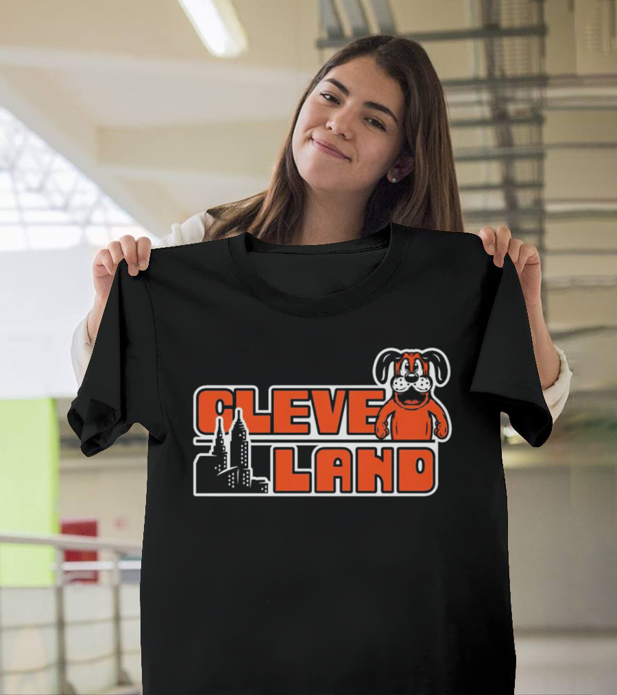 Cleveland City Browns Skyline Dog T-Shirt