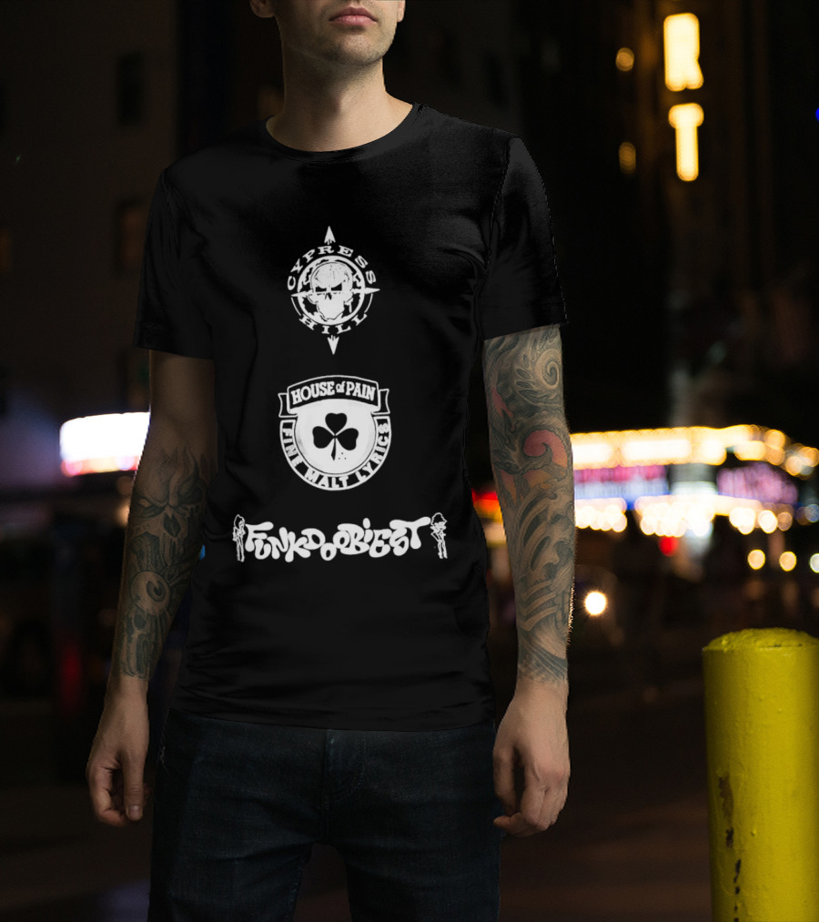 Cypress Hill House Of Pain Funkdoobiest Skull Clover T-Shirt