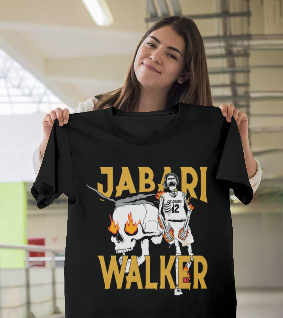 Jabari Walker Colorado Basketball Skull And Flames T-Shirt