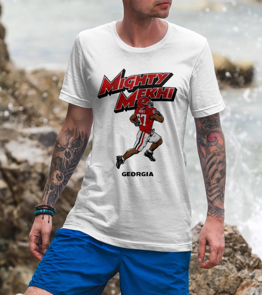 Mighty Mekhi Mews 87 Georgia Bulldogs T-Shirt