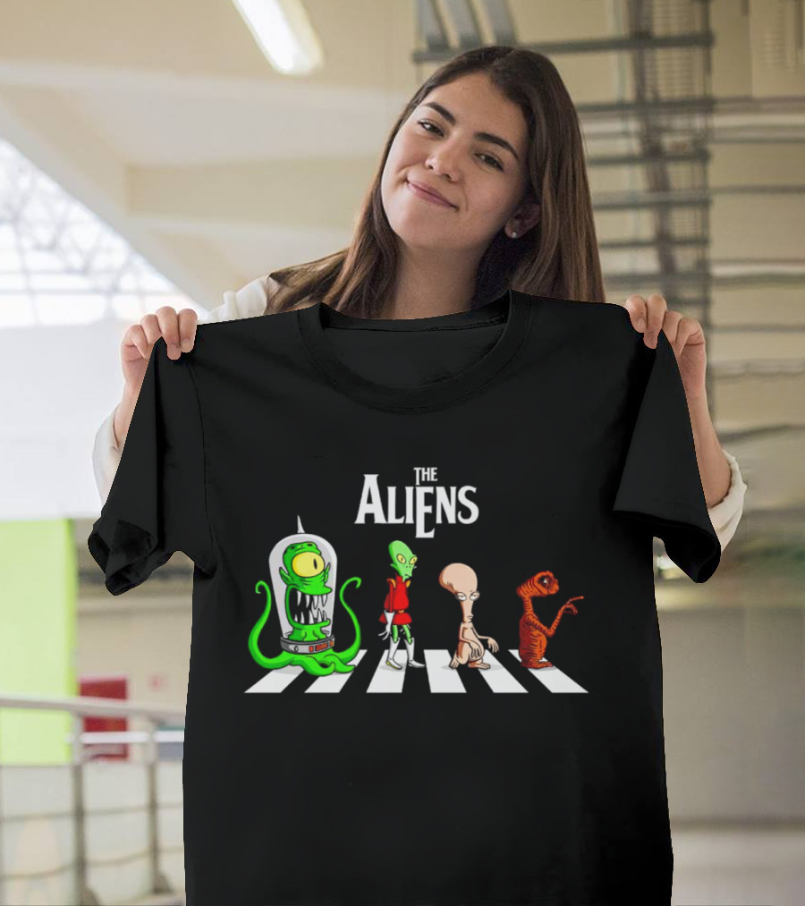 The Aliens Pop Culture Abbey Road Crossover T-Shirt