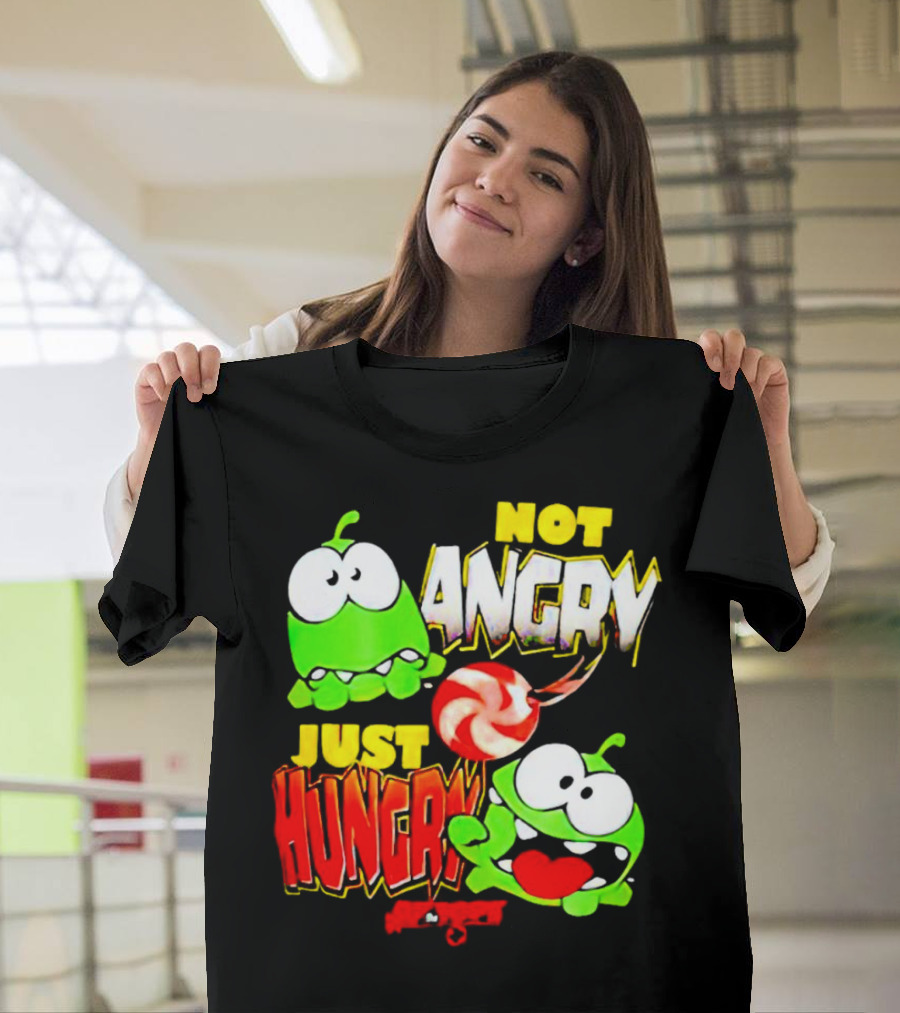 Om Nom Not Angry Just Hungry Cut the Rope Candy Craving T-Shirt