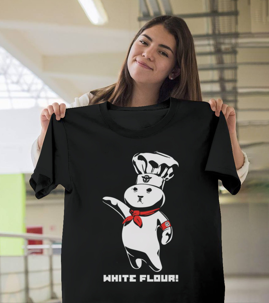 White Flour Funny Character Chef Satire T-Shirt