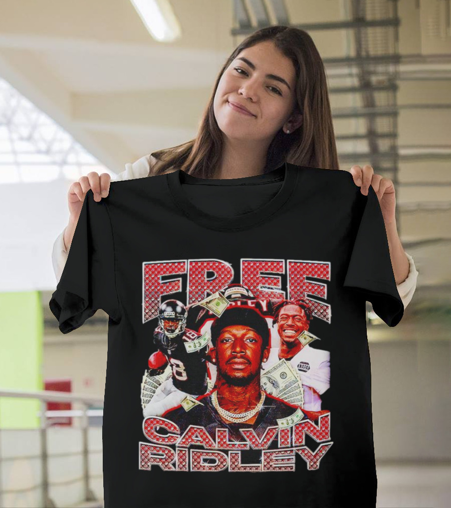 Free Calvin Ridley Atlanta Falcons 18 Vintage Football Player T-Shirt