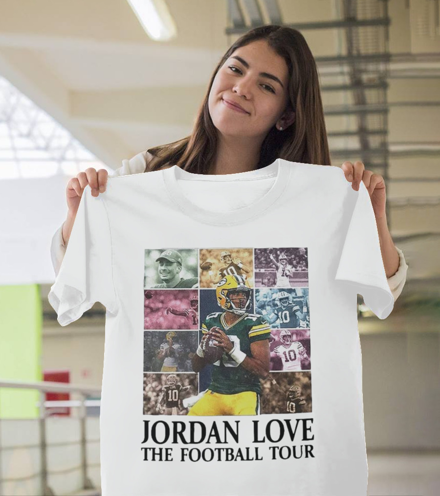 Jordan Love Green Bay Football Highlights Tour T-Shirt