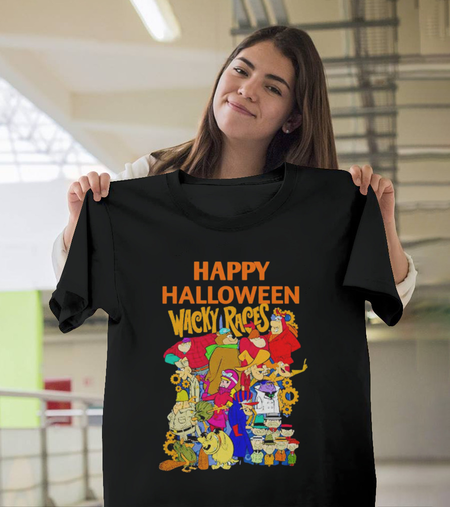 Happy Halloween Wacky Races Characters T-Shirt