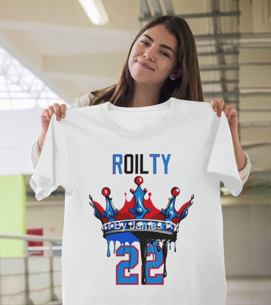ROILTY 22 Crown Red Blue Dripping T-Shirt