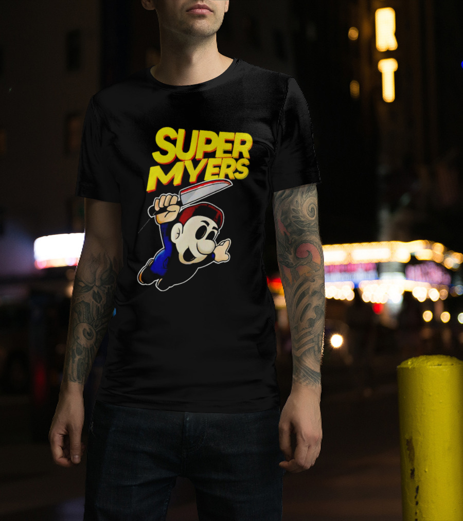 Super Myers Halloween Mario T-Shirt
