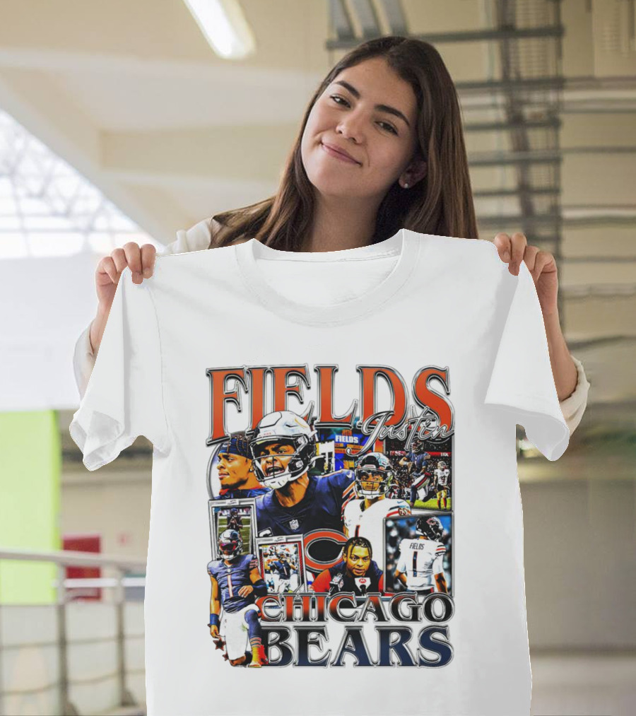 Fields Justin Chicago Bears Football T-Shirt