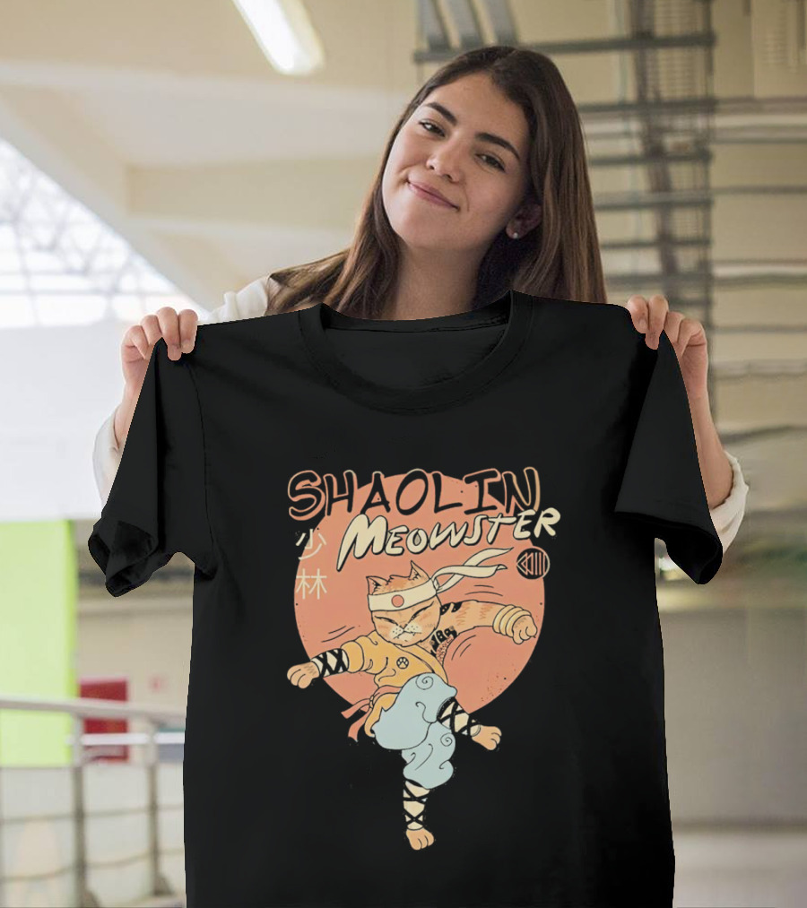 Shaolin Meowster Martial Arts Cat XIII T-Shirt