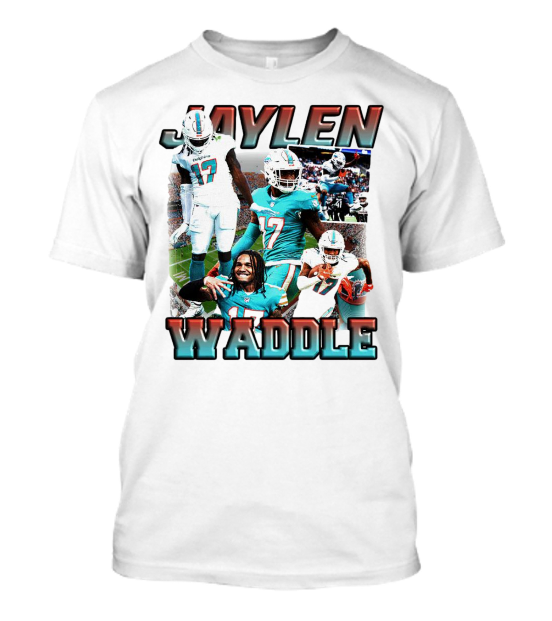 Jaylen Waddle Miami Dolphins Football Player Number 17 T-Shirt