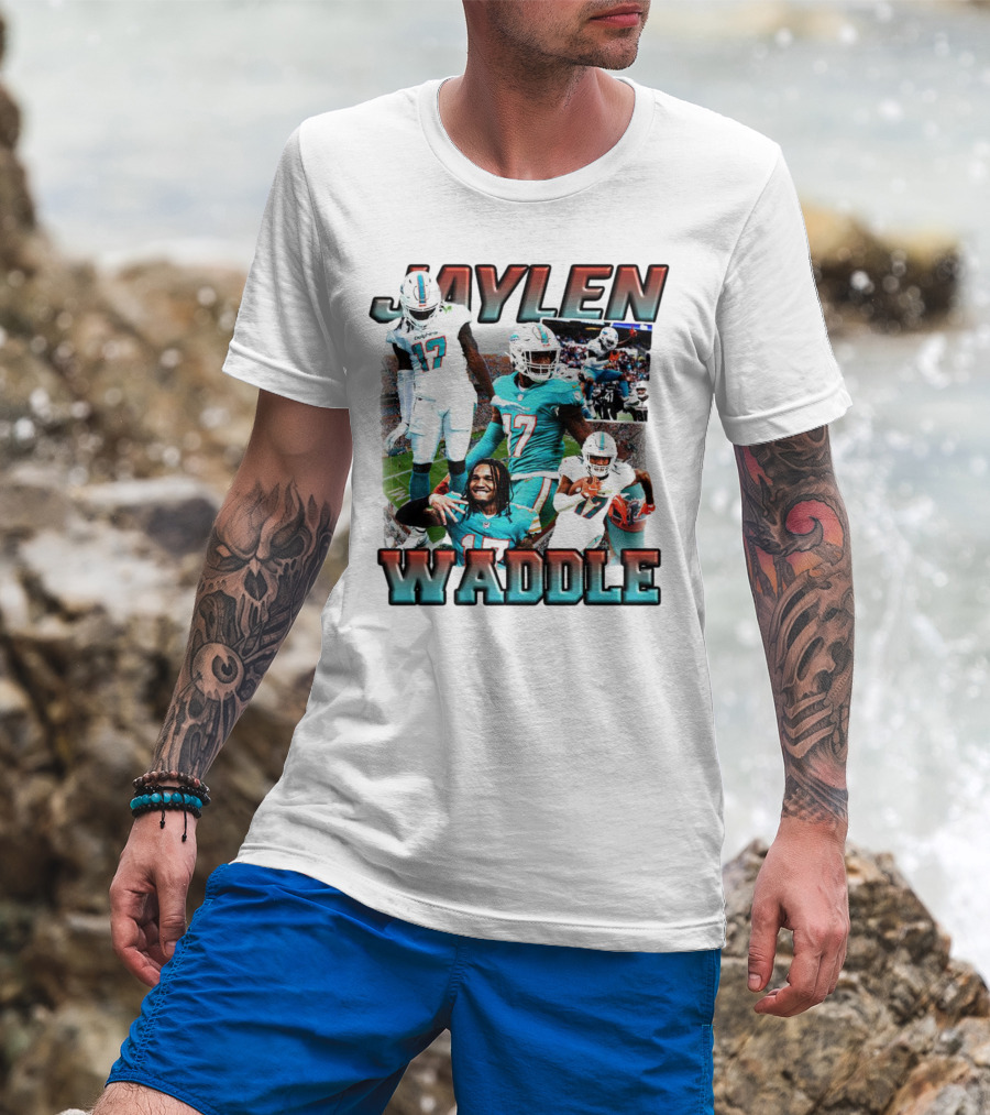 Jaylen Waddle Miami Dolphins Football Player Number 17 T-Shirt