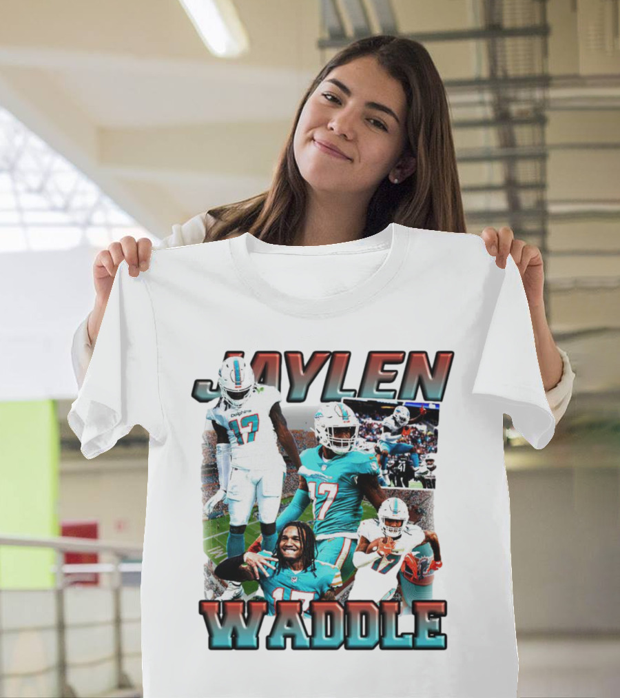 Jaylen Waddle Miami Dolphins Football Player Number 17 T-Shirt