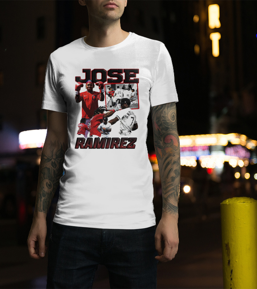 Jose Ramirez Cleveland Guardians Down Goes Anderson Boxing Moments T-Shirt