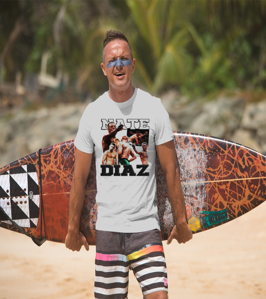 Nate Diaz MMA Fight Collage T-Shirt