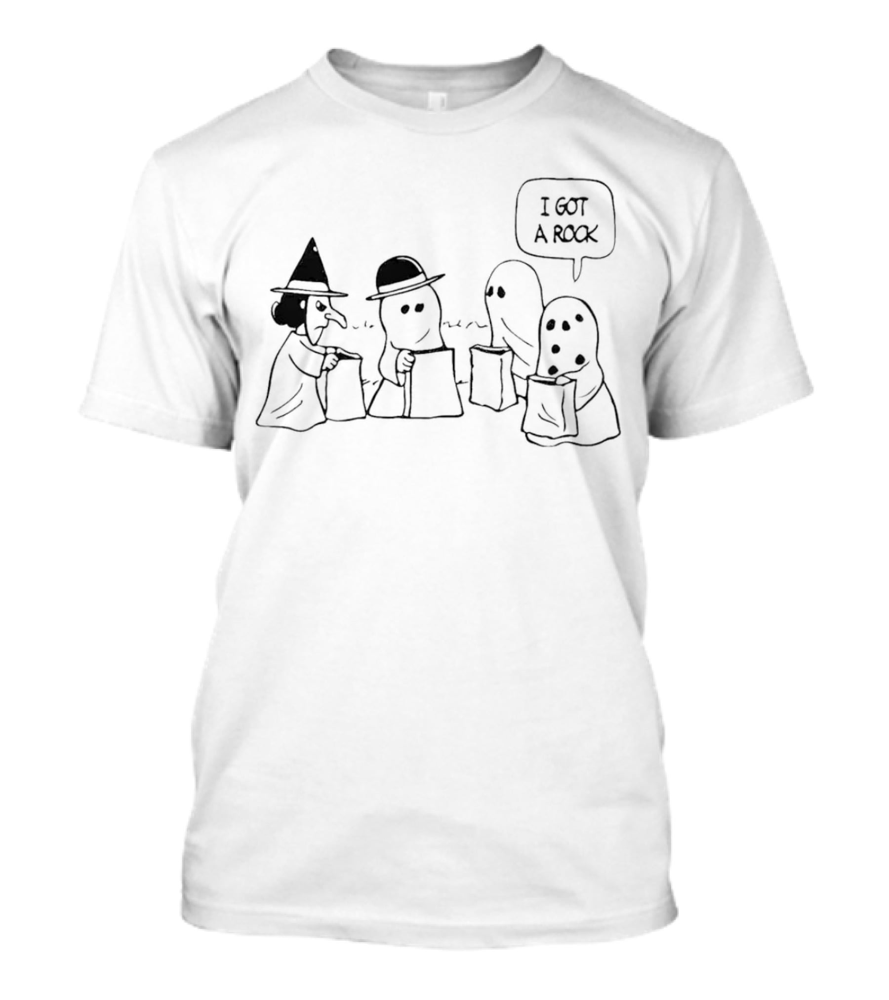 Peanuts Halloween Charlie Brown I Got A Rock Ghosts Comic T-Shirt