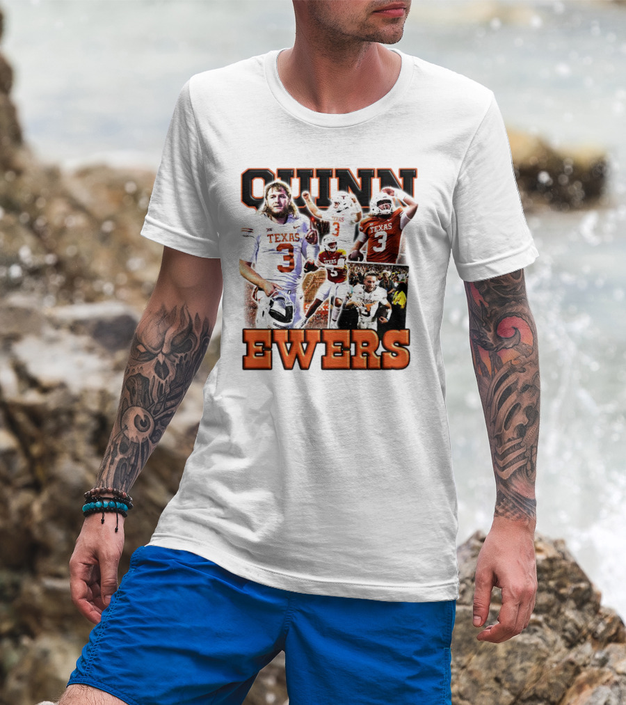Quinn Ewers Texas Football Longhorns Number 3 T-Shirt