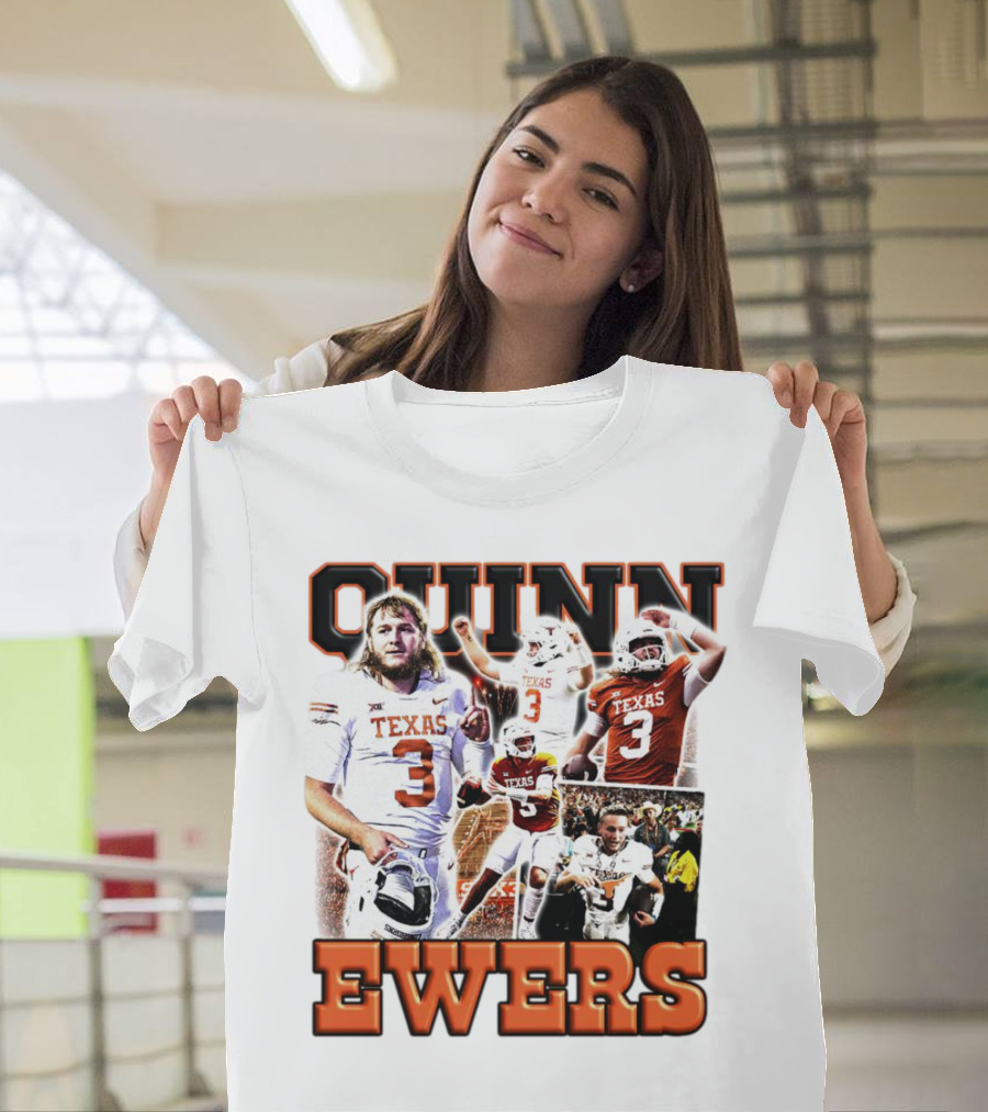 Quinn Ewers Texas Football Longhorns Number 3 T-Shirt