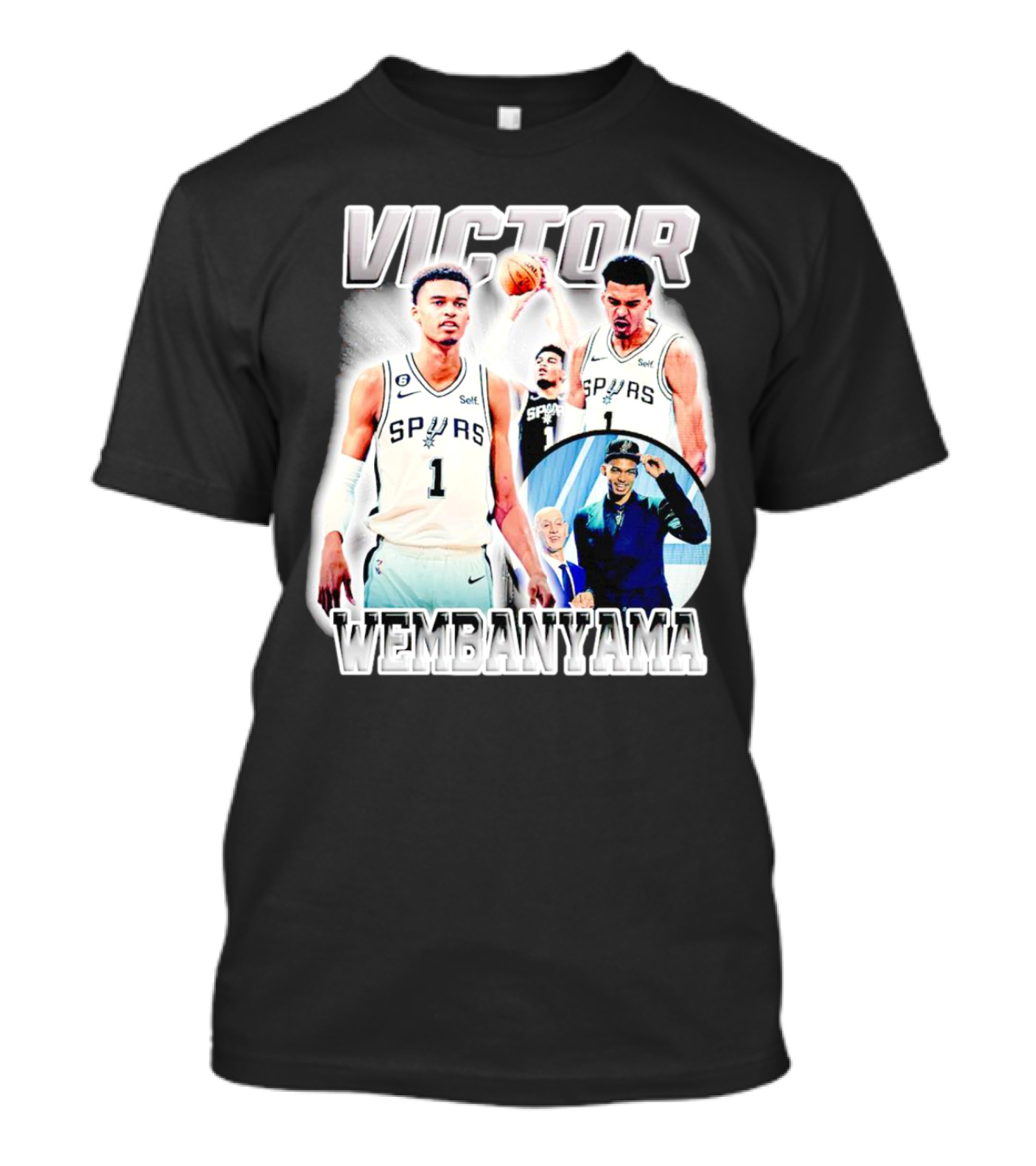 Victor Wembanyama Spurs Basketball Player NBA Draft Highlight T-Shirt