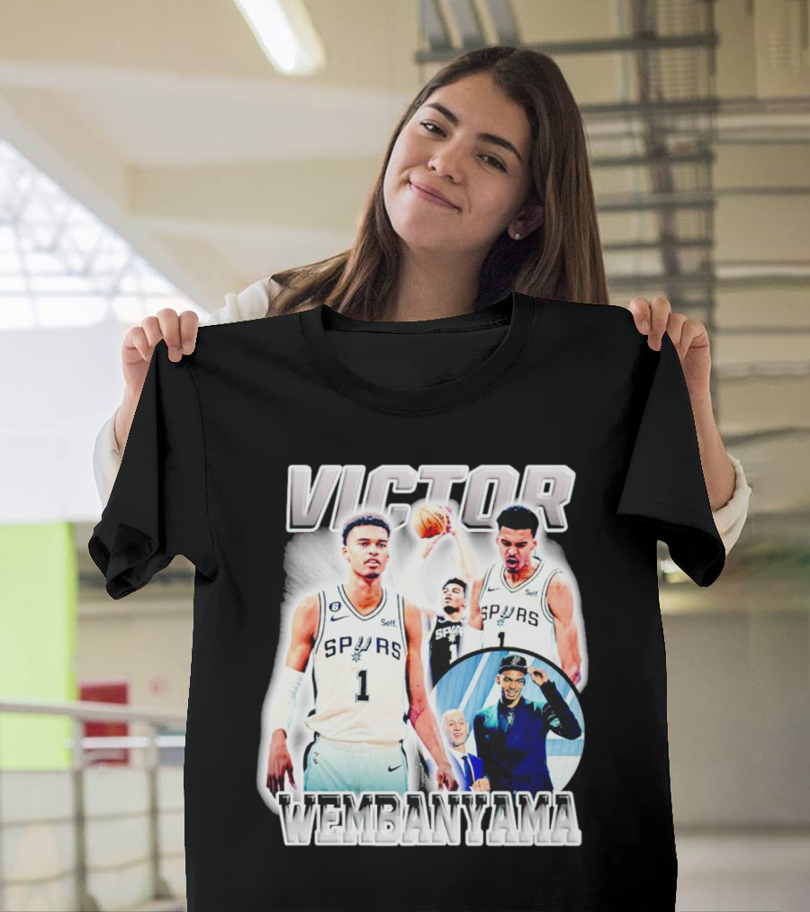 Victor Wembanyama Spurs Basketball Player NBA Draft Highlight T-Shirt