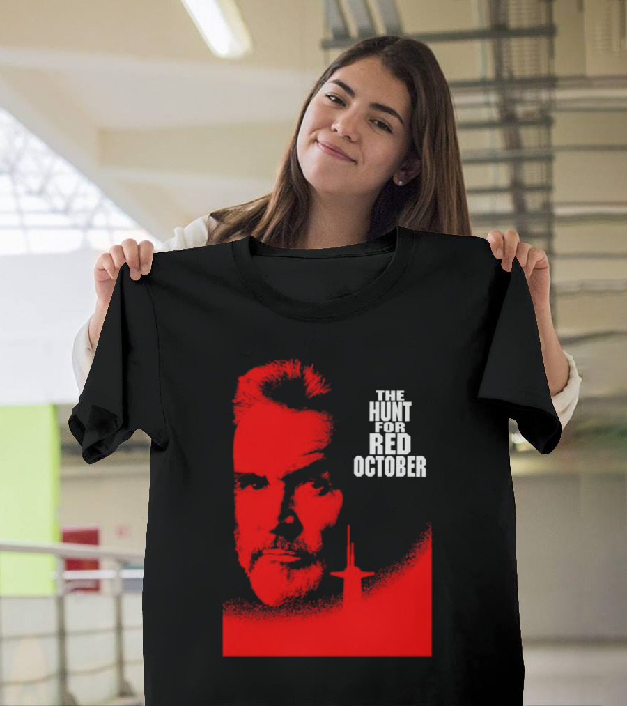 The Hunt For Red October Sean Connery Red Submarine Image T-Shirt