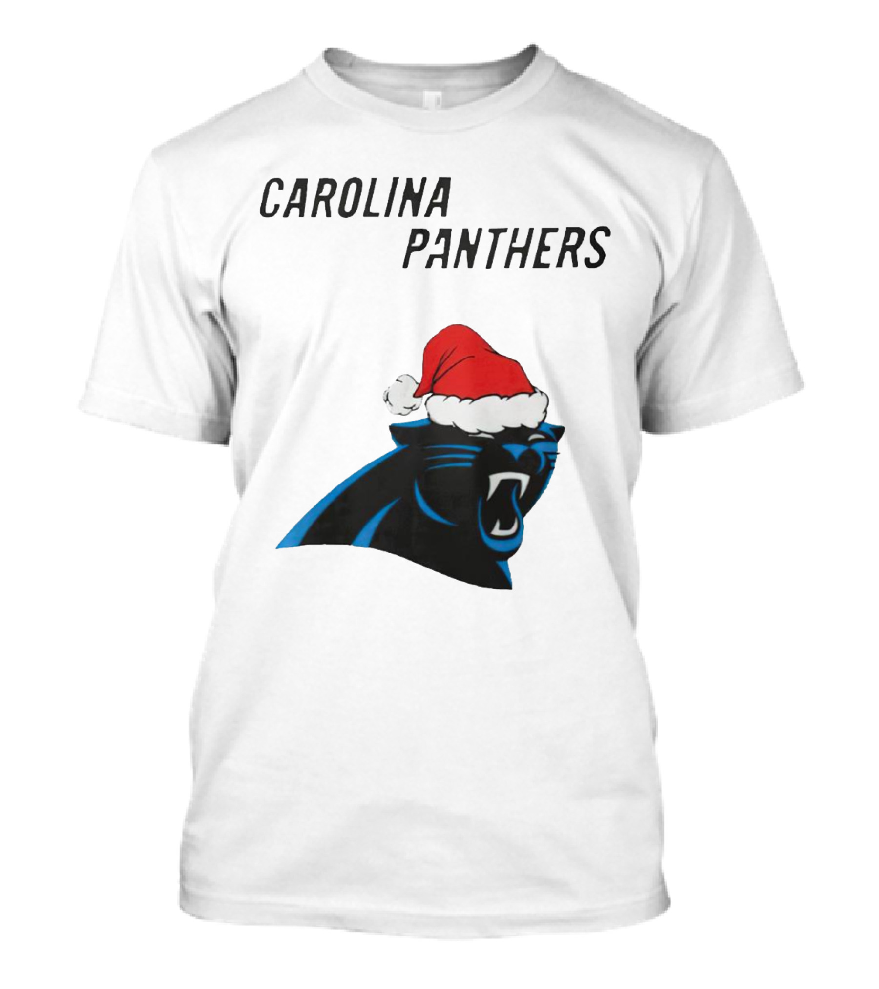 Carolina Panthers Christmas Santa Hat T-Shirt