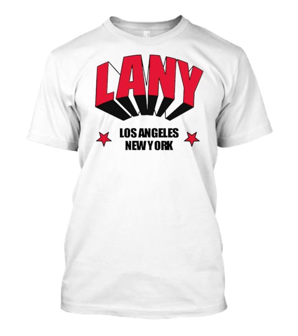 LANY Los Angeles New York Bold Red Stars T-Shirt