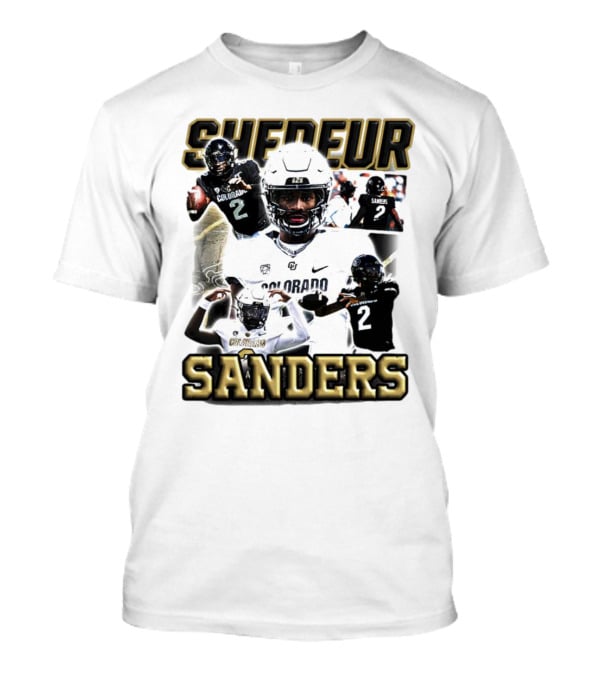 Shedeur Sanders Colorado Football Player Collage T-Shirt