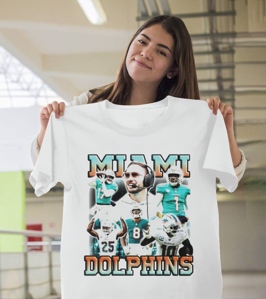 Miami Dolphins Football Members Vintage T-Shirt