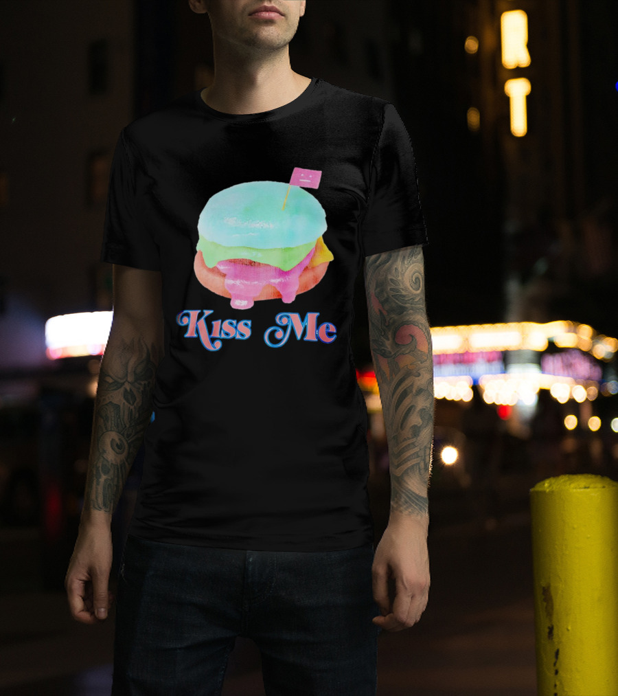Kiss Me Pastel Burger Flag T-Shirt