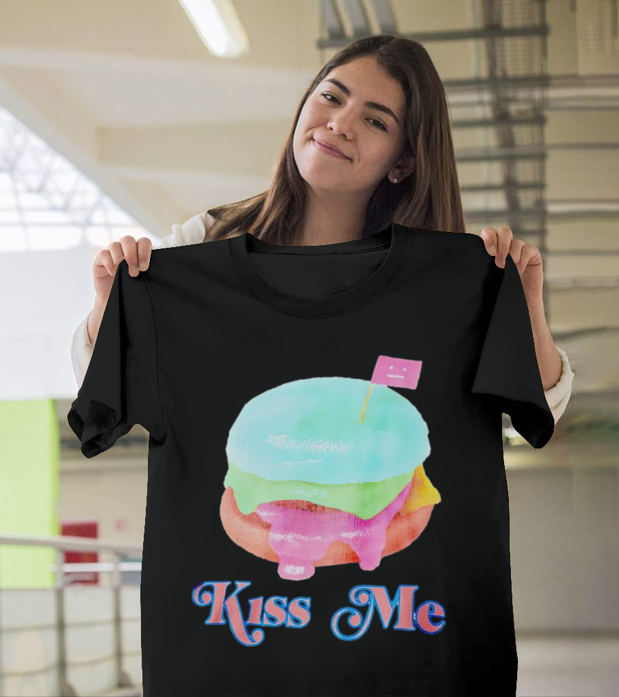 Kiss Me Pastel Burger Flag T-Shirt
